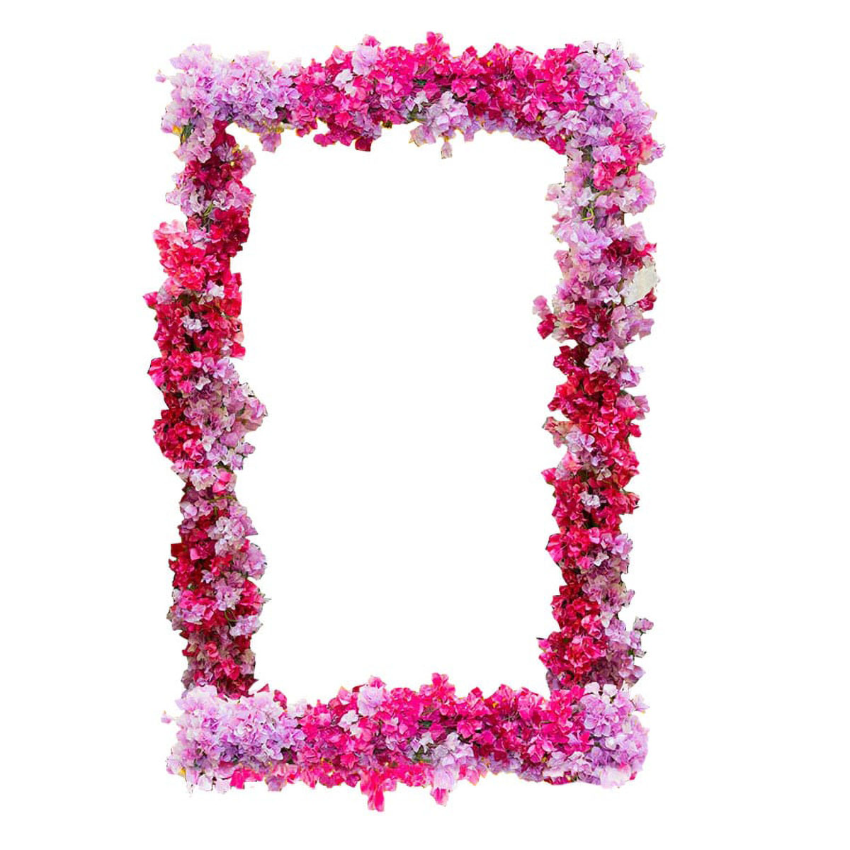 Floral Frame, pink and purple