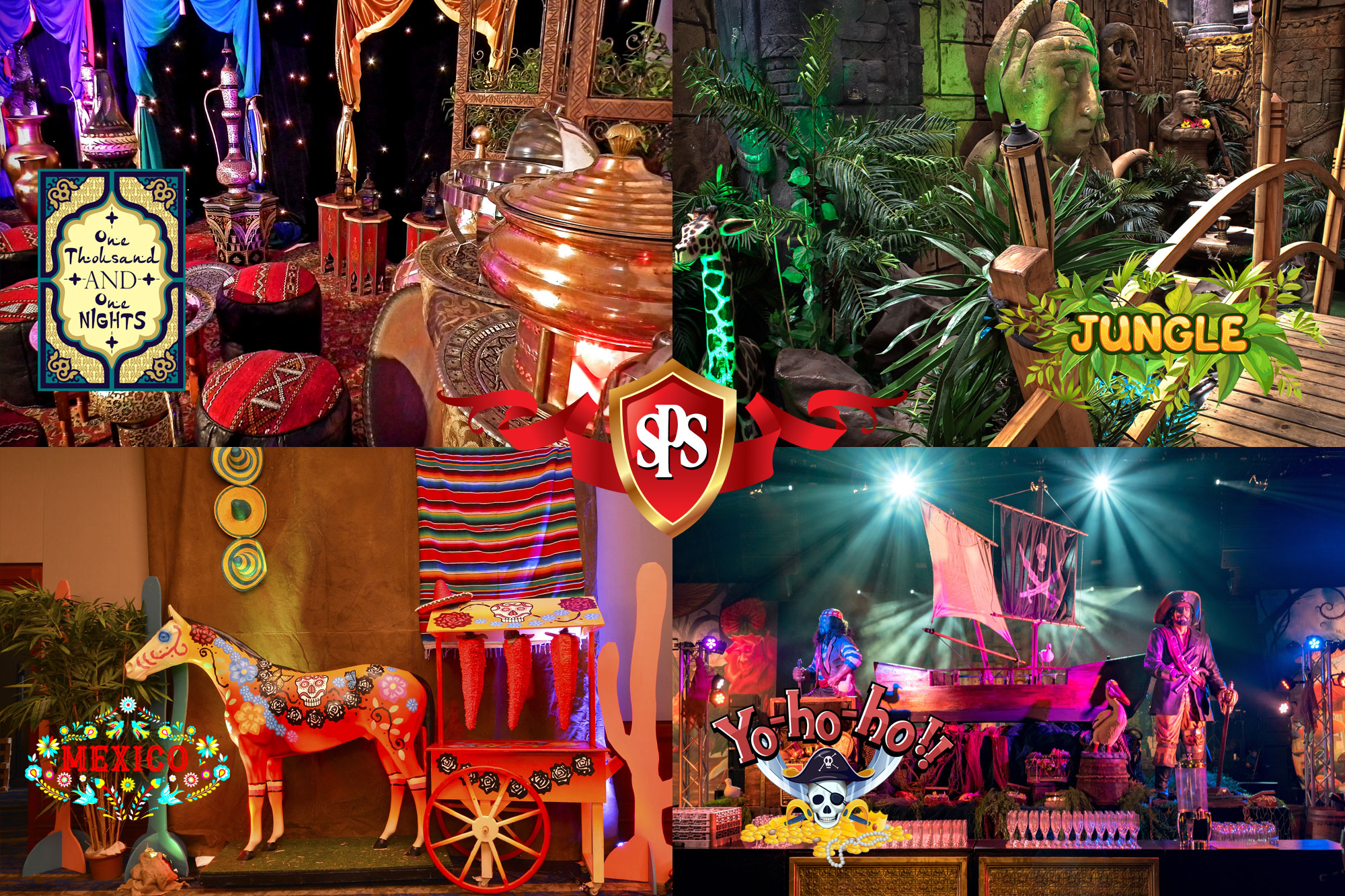 Four Great Themes from Sydney Props - Arabian, Jungle, Mexican, Pirate